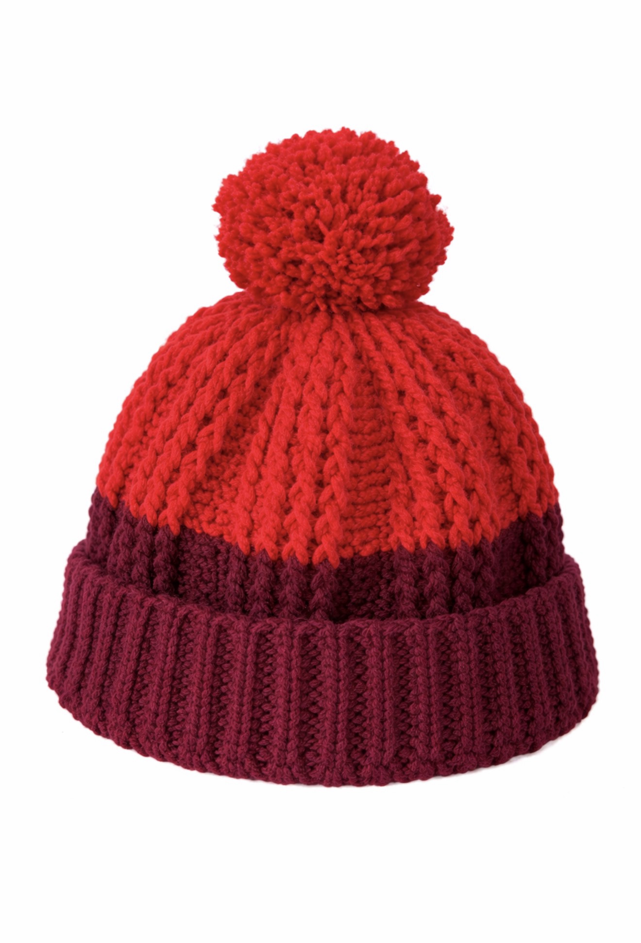 Gorro tejido con pompón - Imagen 2