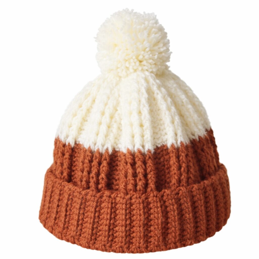 Gorro tejido con pompón
